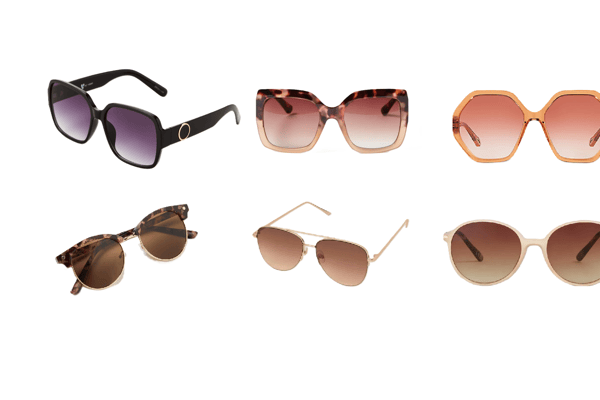 Sunglasses of all shapes and sizes on the high street