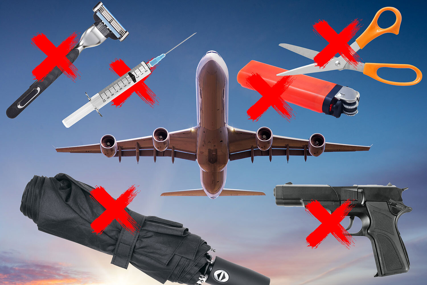 What can t you take in hand luggage Items banned from flights