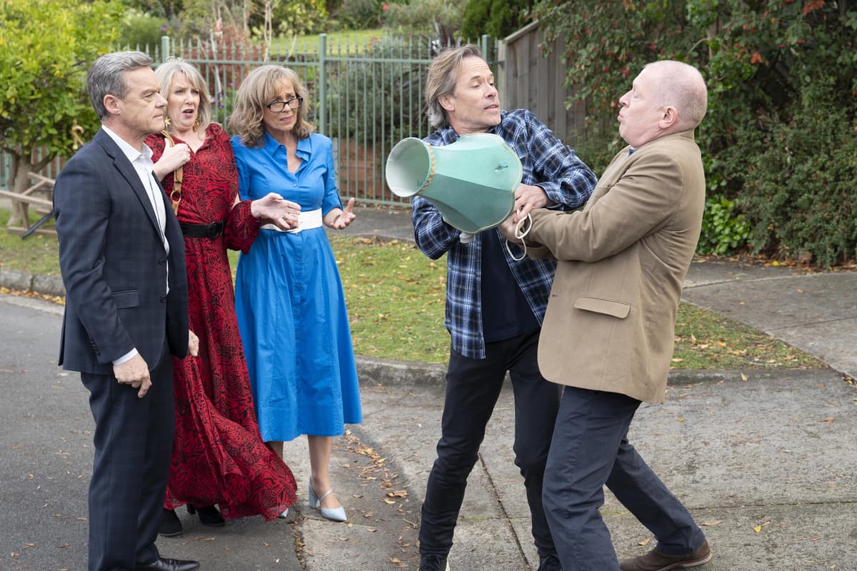 Neighbours cast celebrate at finale event after filming wraps