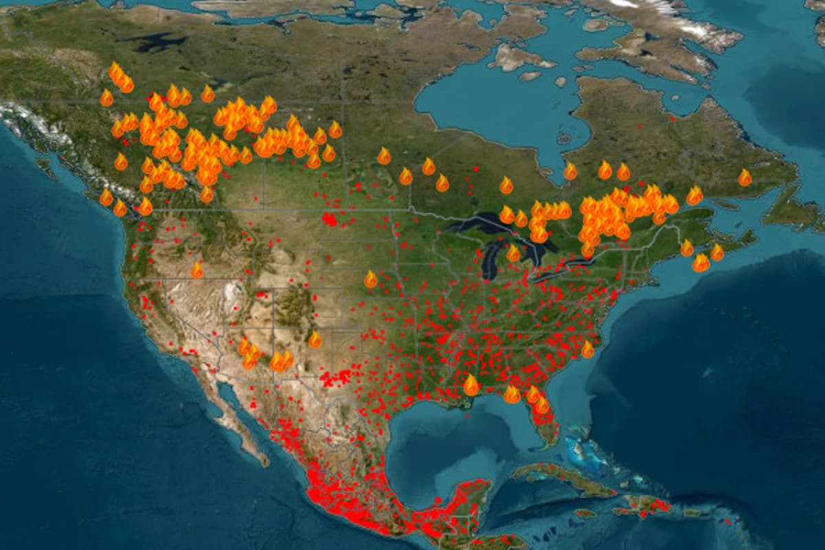 Where are the wildfires in Canada? Maps show fires and air quality