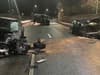 Scene of three-vehicle crash caused by driver who was more than double drink and drug limits shown in video