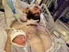 Heartbreaking moment dying dad meets his baby for first time before life support is turned off